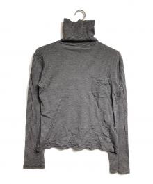 DIOR HOMME（ディオール オム）の古着「ボーダータートルネックニット/Striped Turtleneck Sweater」｜グレー