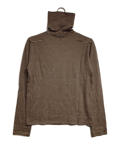 DIOR HOMME（ディオール オム）DIOR HOMME (ディオール オム) ボーダータートルネックニット/Striped turtleneck knit ブラウン×オレンジ サイズ:Sの古着・服飾アイテム
