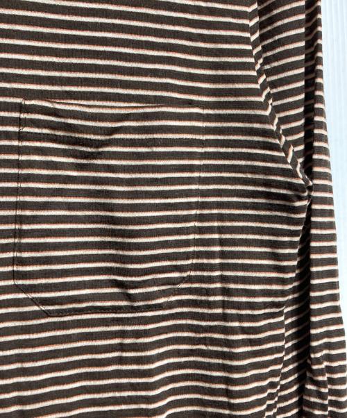 DIOR HOMME（ディオール オム）DIOR HOMME (ディオール オム) ボーダータートルネックニット/Striped turtleneck knit ブラウン×オレンジ サイズ:Sの古着・服飾アイテム