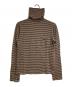 DIOR HOMME（ディオール オム）の古着「ボーダータートルネックニット/Striped turtleneck knit」｜ブラウン×オレンジ