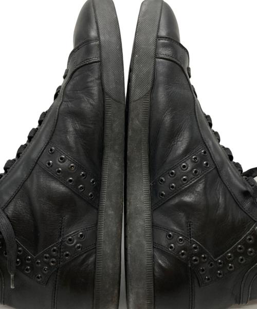 DIOR HOMME（ディオール オム）DIOR HOMME (ディオール オム) ハトメスタッズハイカットスニーカー ブラック サイズ:43の古着・服飾アイテム