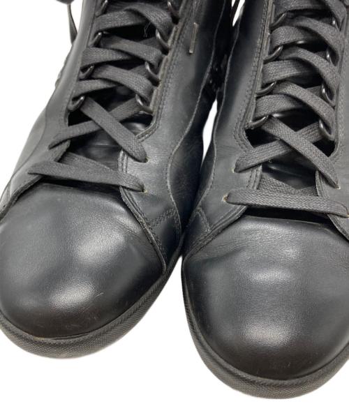 DIOR HOMME（ディオール オム）DIOR HOMME (ディオール オム) ハトメスタッズハイカットスニーカー ブラック サイズ:43の古着・服飾アイテム
