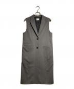 RETROVEリトローヴ）の古着「FINE WOOL LONG VEST/ファインウールロングベスト」｜グレー
