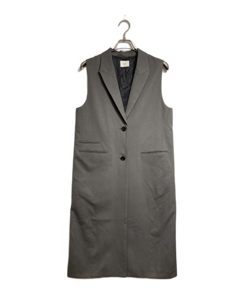RETROVE（リトローヴ）RETROVE (リトローヴ) FINE WOOL LONG VEST/ファインウールロングベスト グレー サイズ:Freeの古着・服飾アイテム