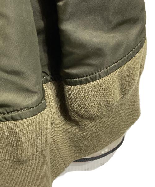 sacai（サカイ）sacai (サカイ) MA-1レイヤードベストワンピース/Layered Vest  アイボリー×オリーブ サイズ:1の古着・服飾アイテム