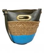 sacaiサカイ）の古着「カラーブロックバケットバッグ/Colorblock Bucket Bag」｜ブラック×ベージュ×ブルー