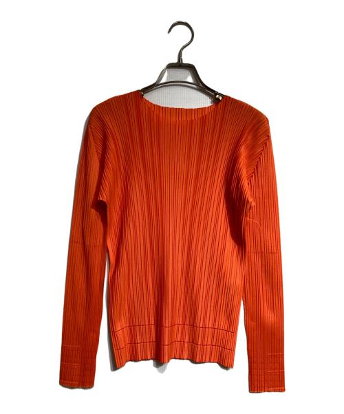 PLEATS PLEASE（プリーツプリーズ）PLEATS PLEASE (プリーツプリーズ) SOFT PLEATSカットソー/ソフトプリーツカットソー オレンジ サイズ:Freeの古着・服飾アイテム