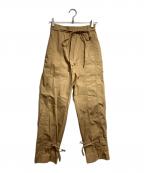 Acne studiosアクネ ストゥディオズ）の古着「ベルテッドチノトラウザーズ/Belted Chino Trousers」｜ベージュ
