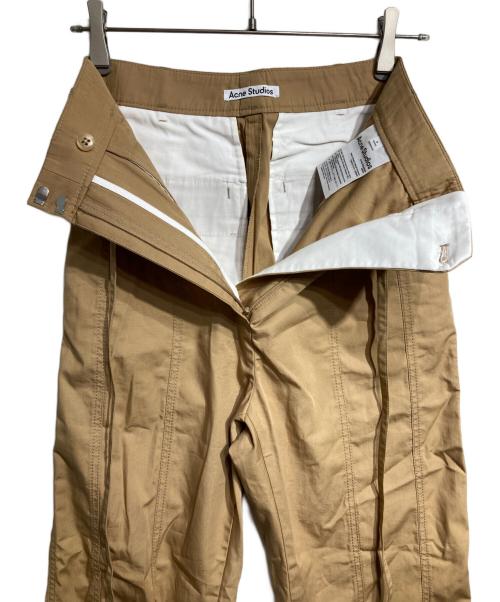 Acne studios（アクネ ストゥディオズ）ACNE STUDIOS (アクネ ストゥディオズ) ベルテッドチノトラウザーズ/Belted Chino Trousers ベージュ サイズ:34の古着・服飾アイテム