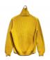 PRADA (プラダ) レザー切替ハーフジッププルオーバーニット/Leather-Paneled Half-Zip Pullover Knit イエロー サイズ:50：35000円