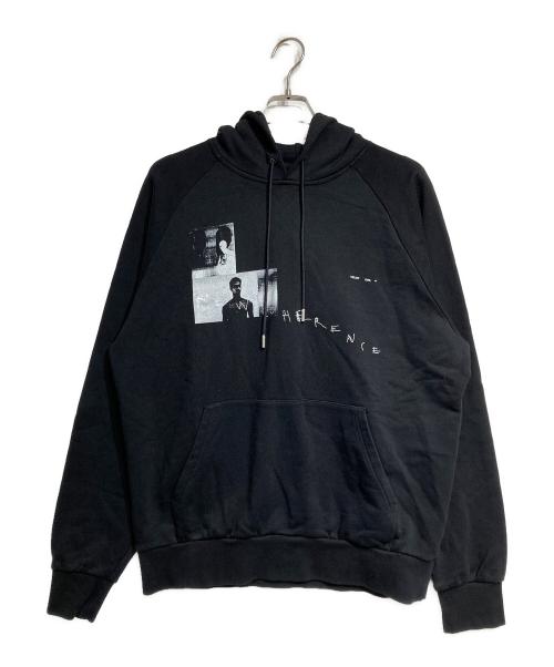 HELIOT EMIL（ヘリオットエミル）HELIOT EMIL (ヘリオットエミル) graphic-print hoodie/グラフィックプリントフーディー ブラック サイズ:Lの古着・服飾アイテム