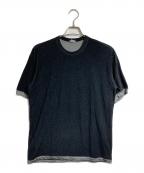 COMME des GARCONS HOMMEコムデギャルソン オム）の古着「2トーンカットソー/Two-tone cut and sew」｜ブラック×グレー