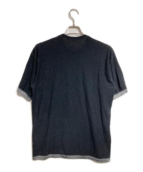 COMME des GARCONS HOMME（コムデギャルソン オム）COMME des GARCONS HOMME (コムデギャルソン オム) 2トーンカットソー/Two-tone cut and sew ブラック×グレー サイズ:Freeの古着・服飾アイテム