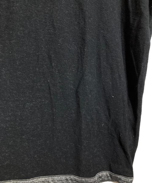 COMME des GARCONS HOMME（コムデギャルソン オム）COMME des GARCONS HOMME (コムデギャルソン オム) 2トーンカットソー/Two-tone cut and sew ブラック×グレー サイズ:Freeの古着・服飾アイテム