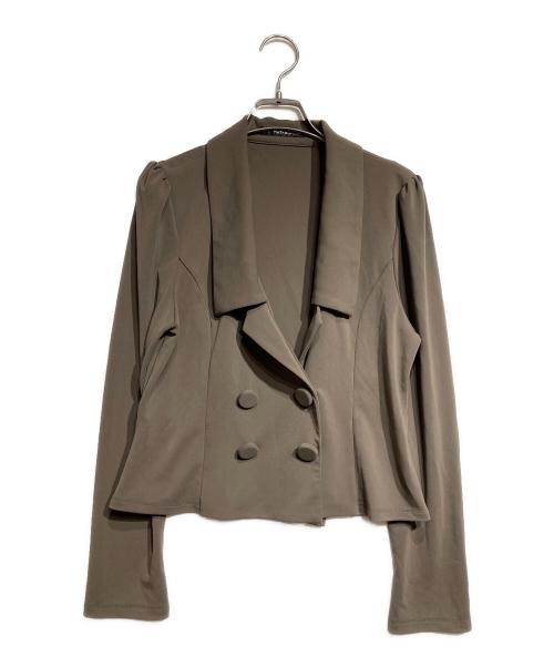 FOXEY NEWYORK（フォクシーニューヨーク）FOXEY NEWYORK (フォクシーニューヨーク) ストレッチ ダブルエグゼクティブジャケット/Stretch double-breasted executive jacket ブラウン サイズ:42の古着・服飾アイテム