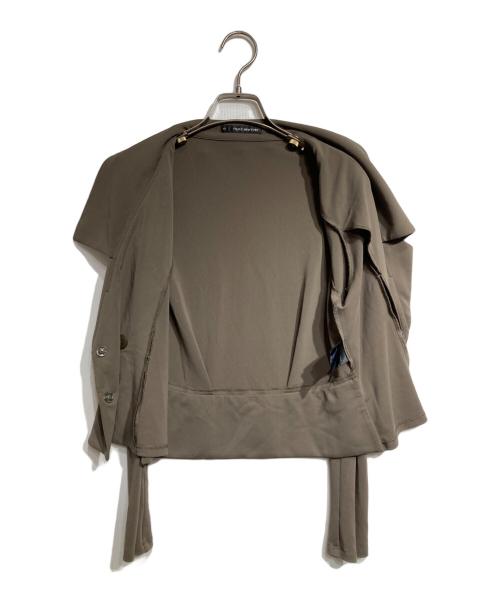 FOXEY NEWYORK（フォクシーニューヨーク）FOXEY NEWYORK (フォクシーニューヨーク) ストレッチ ダブルエグゼクティブジャケット/Stretch double-breasted executive jacket ブラウン サイズ:42の古着・服飾アイテム