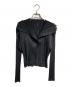 PLEATS PLEASE（プリーツプリーズ）の古着「超音波ビンゴカードカットスキッパーシャツ/Ultrasonic Cut Skipper Shirt」｜ブラック