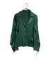 PLEATS PLEASE（プリーツプリーズ）の古着「変形プリーツジャケット/Asymmetrical pleated jacket」｜グリーン