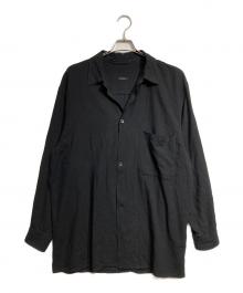 COMOLI（コモリ）の古着「Silk Noil Shirt Jacket/シルクノイル シャツジャケット」｜ブラック