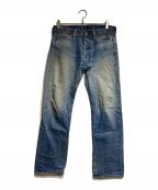 eYe COMME des GARCONS JUNYAWATANABE MANアイ コム デ ギャルソン ジュンヤ ワタナベ マン）の古着「ダメージデニムパンツ/distressed denim pants」｜ブルー