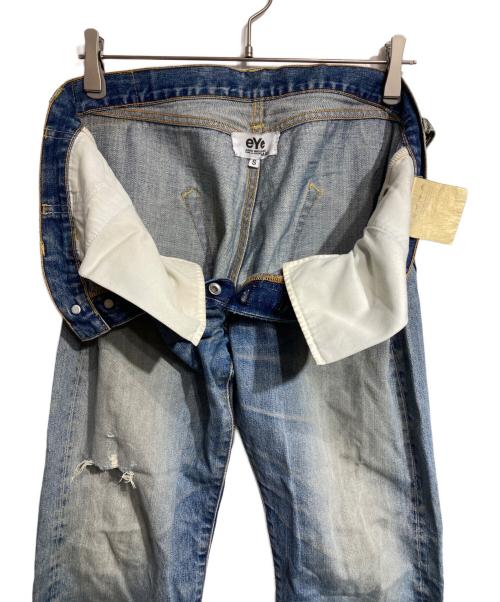 eYe COMME des GARCONS JUNYAWATANABE MAN（アイ コム デ ギャルソン ジュンヤ ワタナベ マン）eYe COMME des GARCONS JUNYAWATANABE MAN (アイ コム デ ギャルソン ジュンヤ ワタナベ マン) ダメージデニムパンツ/distressed denim pants ブルー サイズ:Sの古着・服飾アイテム