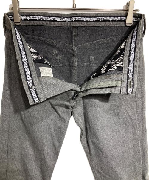 NUMBER (N)INE（ナンバーナイン）NUMBER (N)INE (ナンバーナイン) ハートパッチデニムパンツ/Heart Patch Denim Pants  グレー サイズ:3の古着・服飾アイテム