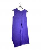 PLEATS PLEASEプリーツプリーズ）の古着「プリーツレイヤードドレスワンピース/Pleated layered dress」｜パープル