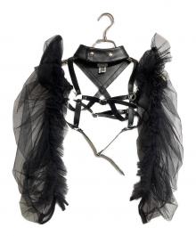 noir kei ninomiya（ノワール ケイ ニノミヤ）の古着「チュールラッフルハーネス/Tulle Ruffle Harness」｜ブラック