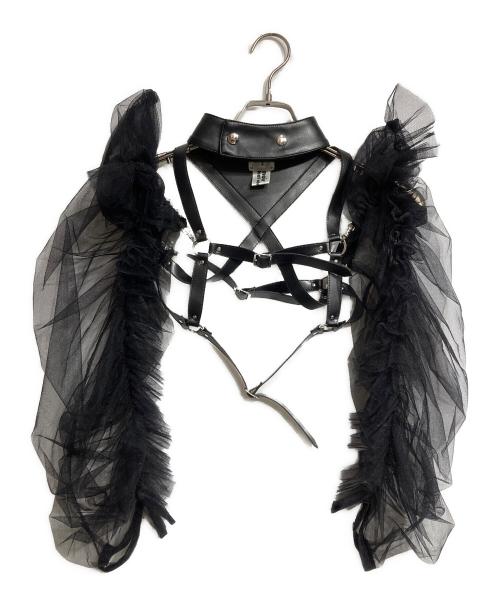 noir kei ninomiya（ノワール ケイ ニノミヤ）noir kei ninomiya (ノワール ケイ ニノミヤ) チュールラッフルハーネス/Tulle Ruffle Harness ブラック サイズ:Sの古着・服飾アイテム