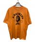 BAPE BY A BATHING APE（ベイプバイアベイシングエイプ）の古着「OG APE HEAD COLLEGE RELAXED FIT TEE」｜オレンジ