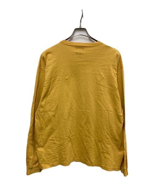 stussy（ステューシー）stussy (ステューシー) ラインポケット長袖Tシャツ イエロー サイズ:Ｌの古着・服飾アイテム