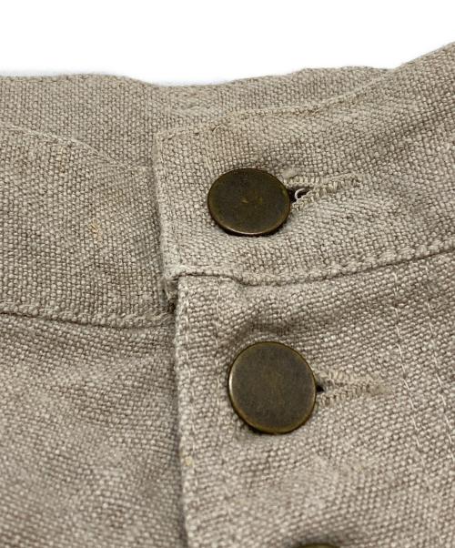 NEMETH（ネメス）NEMETH (ネメス) 立体裁断リネン側章パンツ/Linen pants ベージュ サイズ:Mの古着・服飾アイテム