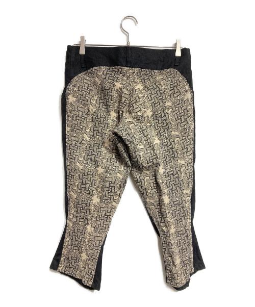 NEMETH（ネメス）NEMETH (ネメス) パターンローププリントTROUSERS4375パンツ/トラウザーズ ブラック サイズ:Sの古着・服飾アイテム