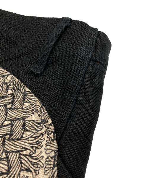 NEMETH（ネメス）NEMETH (ネメス) パターンローププリントTROUSERS4375パンツ/トラウザーズ ブラック サイズ:Sの古着・服飾アイテム