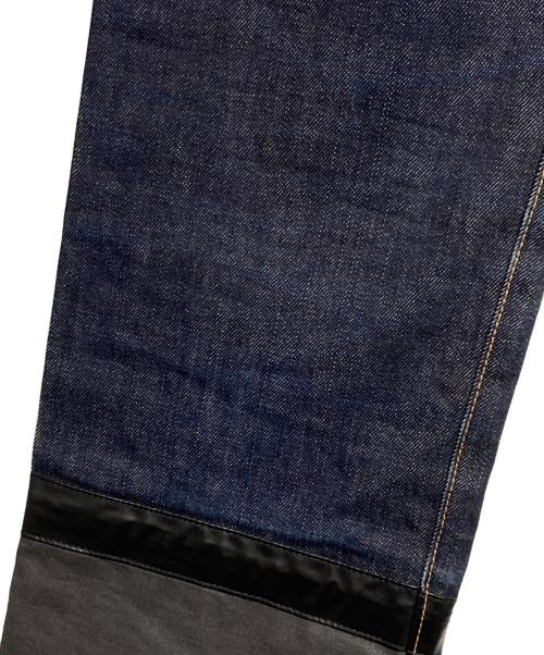 COMME des GARCONS JUNYA WATANABE MAN（コム デ ギャルソン ジュンヤ ワタナベ マン）COMME des GARCONS JUNYA WATANABE MAN (コム デ ギャルソン ジュンヤ ワタナベ マン) 異素材切替ダブルニーデニムパンツ/Denim Pants インディゴ サイズ:XSの古着・服飾アイテム