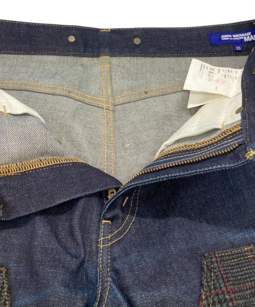 COMME des GARCONS JUNYA WATANABE MAN（コム デ ギャルソン ジュンヤ ワタナベ マン）COMME des GARCONS JUNYA WATANABE MAN (コム デ ギャルソン ジュンヤ ワタナベ マン) 異素材切替ダブルニーデニムパンツ/Denim Pants インディゴ サイズ:XSの古着・服飾アイテム