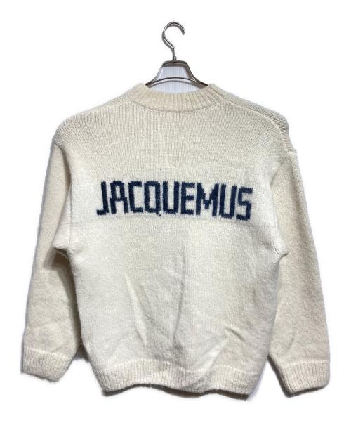 jacquemus（ジャックムス）jacquemus (ジャックムス) バックロゴウールニット/Wool knit with back logo ベージュ サイズ:XLの古着・服飾アイテム
