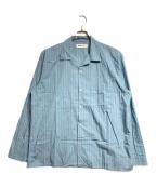 TEKLA×AURALEEテクラ×オーラリー）の古着「COTTON POPLIN PYJAMAS SHIRT/コットンポプリンパジャマシャツ」｜ブルー