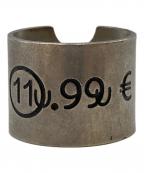 Maison Margielaメゾンマルジェラ）の古着「プライスタグリング/price tag Ring」｜シルバー