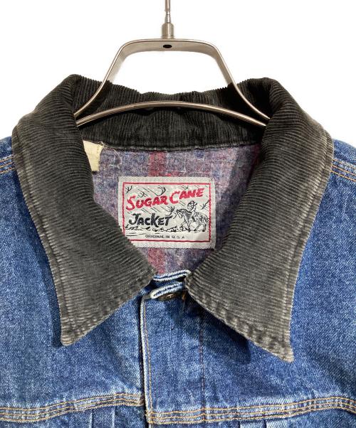 SUGAR CANE（シュガーケーン）SUGAR CANE (シュガーケーン) ブランケットライナーデニムジャケット/Blanket-lined denim jacket ブルー×ブラック サイズ:C38の古着・服飾アイテム