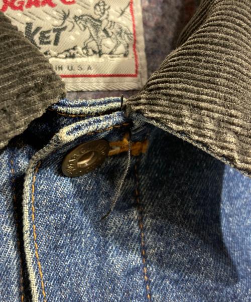 SUGAR CANE（シュガーケーン）SUGAR CANE (シュガーケーン) ブランケットライナーデニムジャケット/Blanket-lined denim jacket ブルー×ブラック サイズ:C38の古着・服飾アイテム