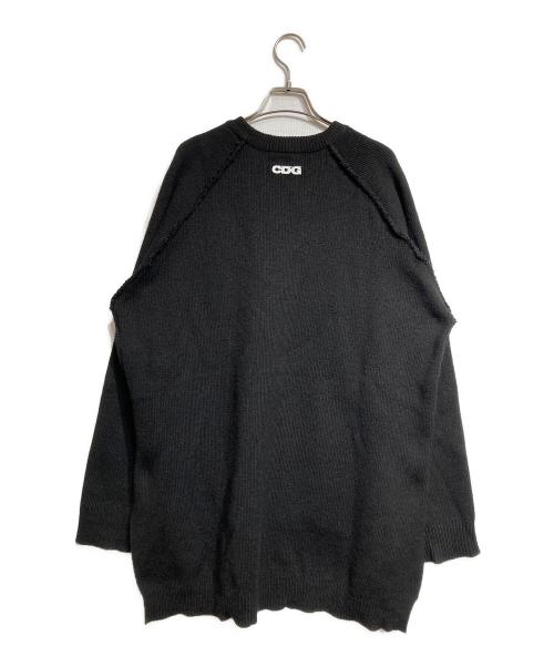 CDG（シーディージー）CDG (シーディージー) インサイドアウトバックロゴニット/Logo knit sweater ブラック サイズ:XXLの古着・服飾アイテム