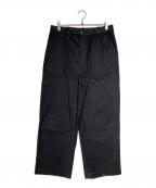 COMME des GARCONS HOMMEコムデギャルソン オム）の古着「モールスキンワイドパンツ/Moleskin wide leg pants」｜ブラック