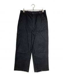 COMME des GARCONS HOMME（コムデギャルソン オム）の古着「モールスキンワイドパンツ/Moleskin wide leg pants」｜ブラック