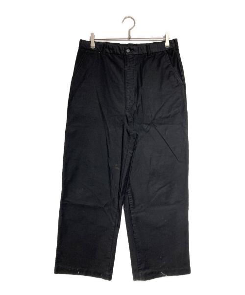 COMME des GARCONS HOMME（コムデギャルソン オム）COMME des GARCONS HOMME (コムデギャルソン オム) モールスキンワイドパンツ/Moleskin wide leg pants ブラック サイズ:Mの古着・服飾アイテム