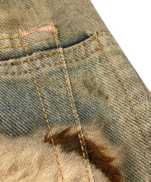 Acne studios（アクネ ストゥディオズ）Acne studios (アクネ ストゥディオズ) トロンプルイユテディベアプリントルーズフィットジーンズ - 1981 インディゴ×ベージュ サイズ:Mの古着・服飾アイテム