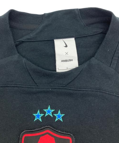 NIKE（ナイキ）NIKE (ナイキ) AMBUSH (アンブッシュ) Jersey Top ブラック×イエロー サイズ:Lの古着・服飾アイテム