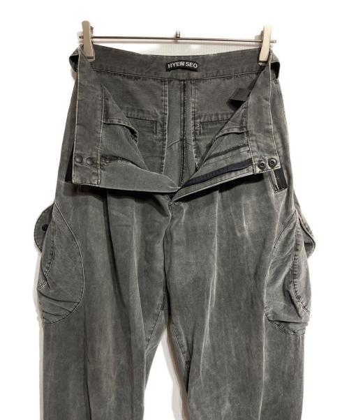 HYEIN SEO（ヘインソ）HYEIN SEO (ヘインソ) Washed Cargo Pants/ウォッシュドカーゴパンツ グレー サイズ:2の古着・服飾アイテム