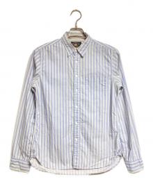 RRL（ダブルアールエル）の古着「ストライプシャツ/striped shirt」｜ブルー