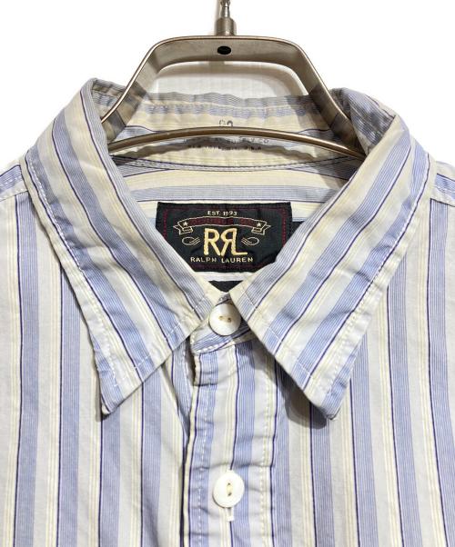 RRL（ダブルアールエル）RRL (ダブルアールエル) ストライプシャツ/striped shirt ブルー サイズ:3の古着・服飾アイテム